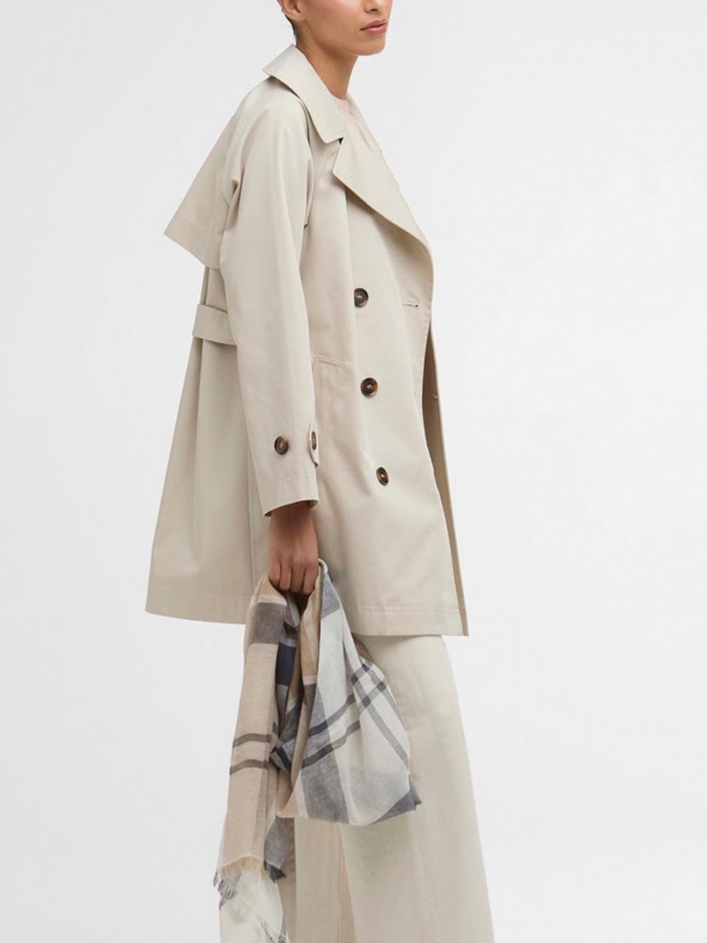 Barbour Adare Showerproof Water Resistant Trench Coat Size 12 Usa